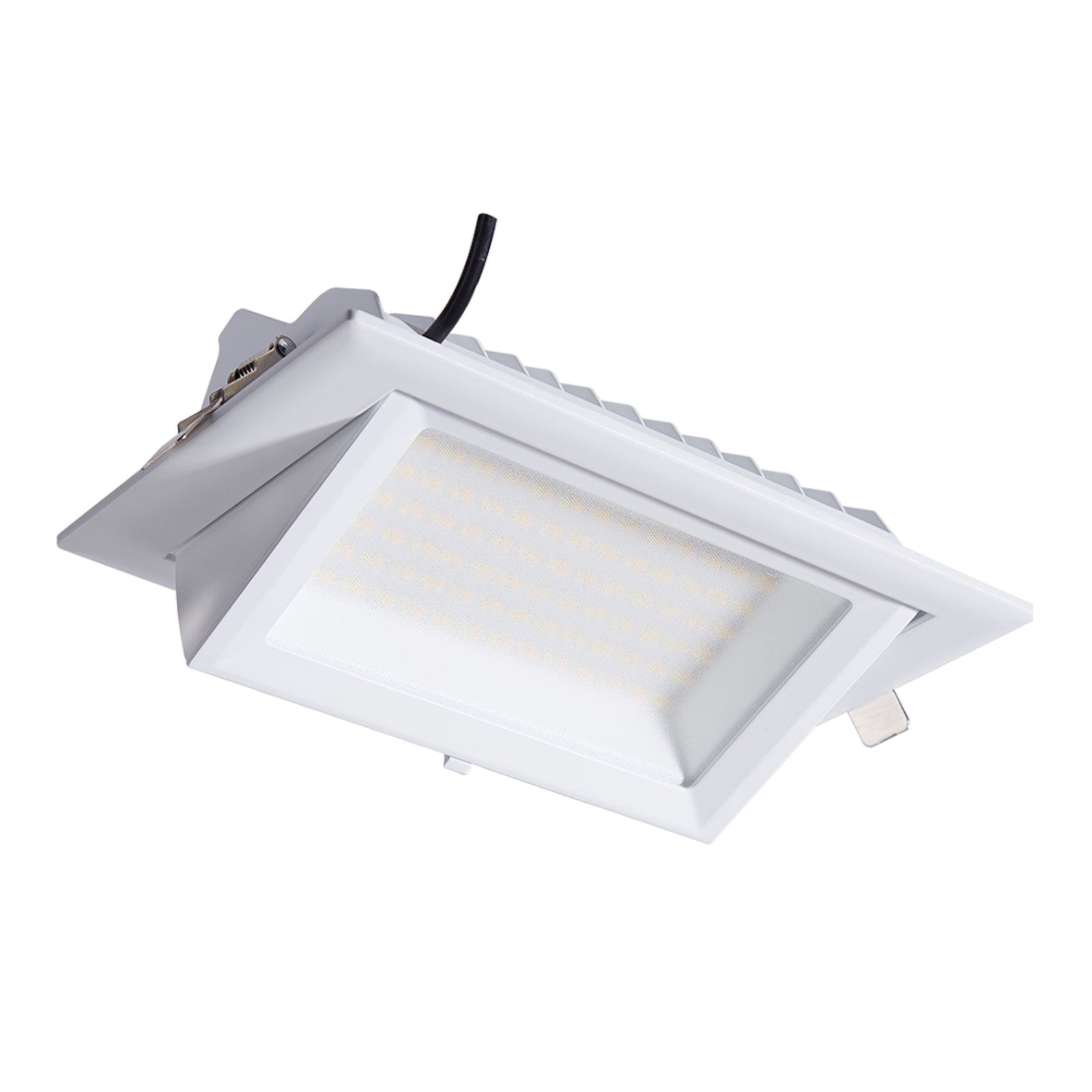 LED innbyggingsspot FLEXA svingbar 38W justerbar fargetemperatur bakside
