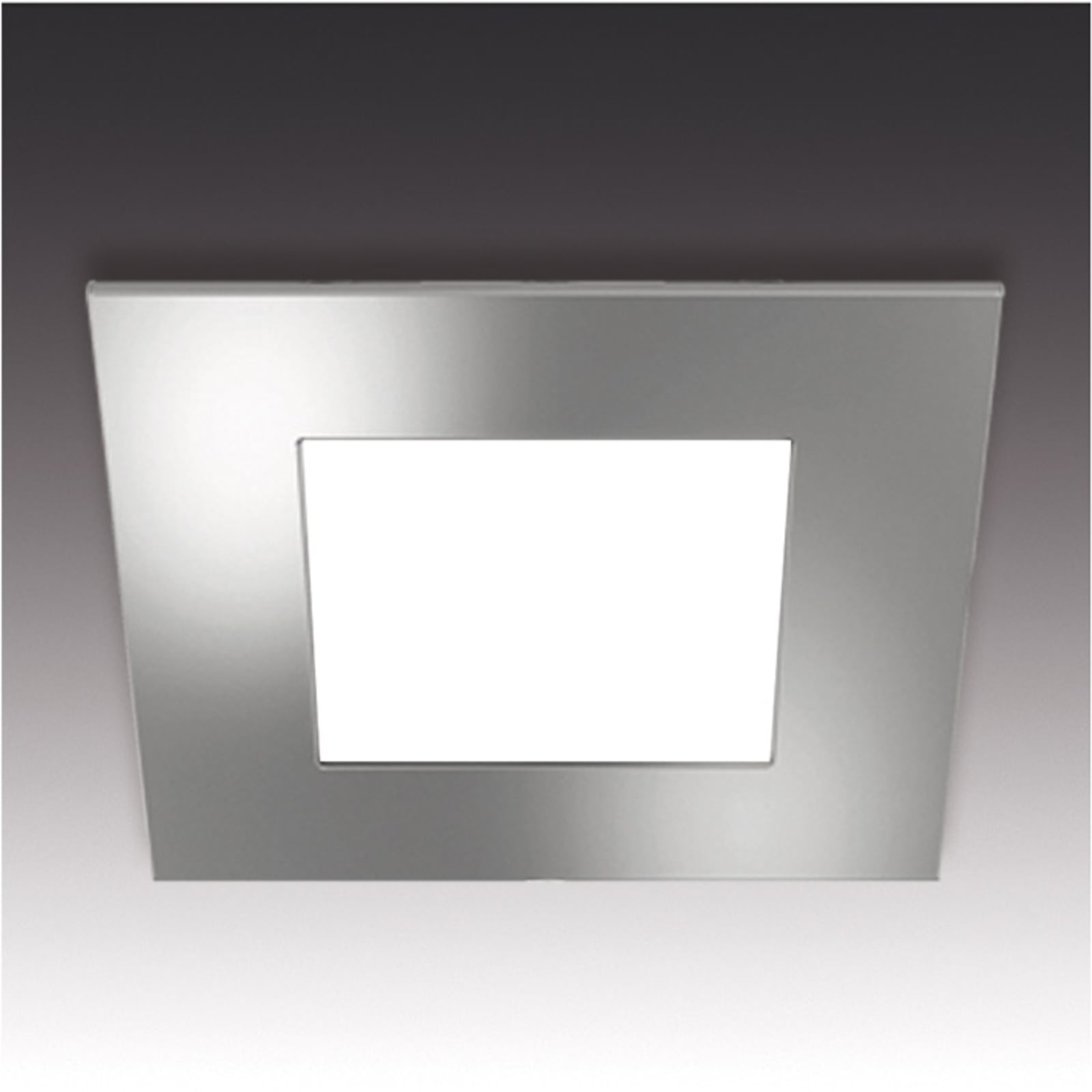 LED innbyggingsspot FQ 68 kvadratisk 3-pack rustfritt stål IP44 montert i tak