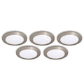 LED innbyggingsspot FR 68 5-pack varmhvit IP44 Ø7,5 cm forfra