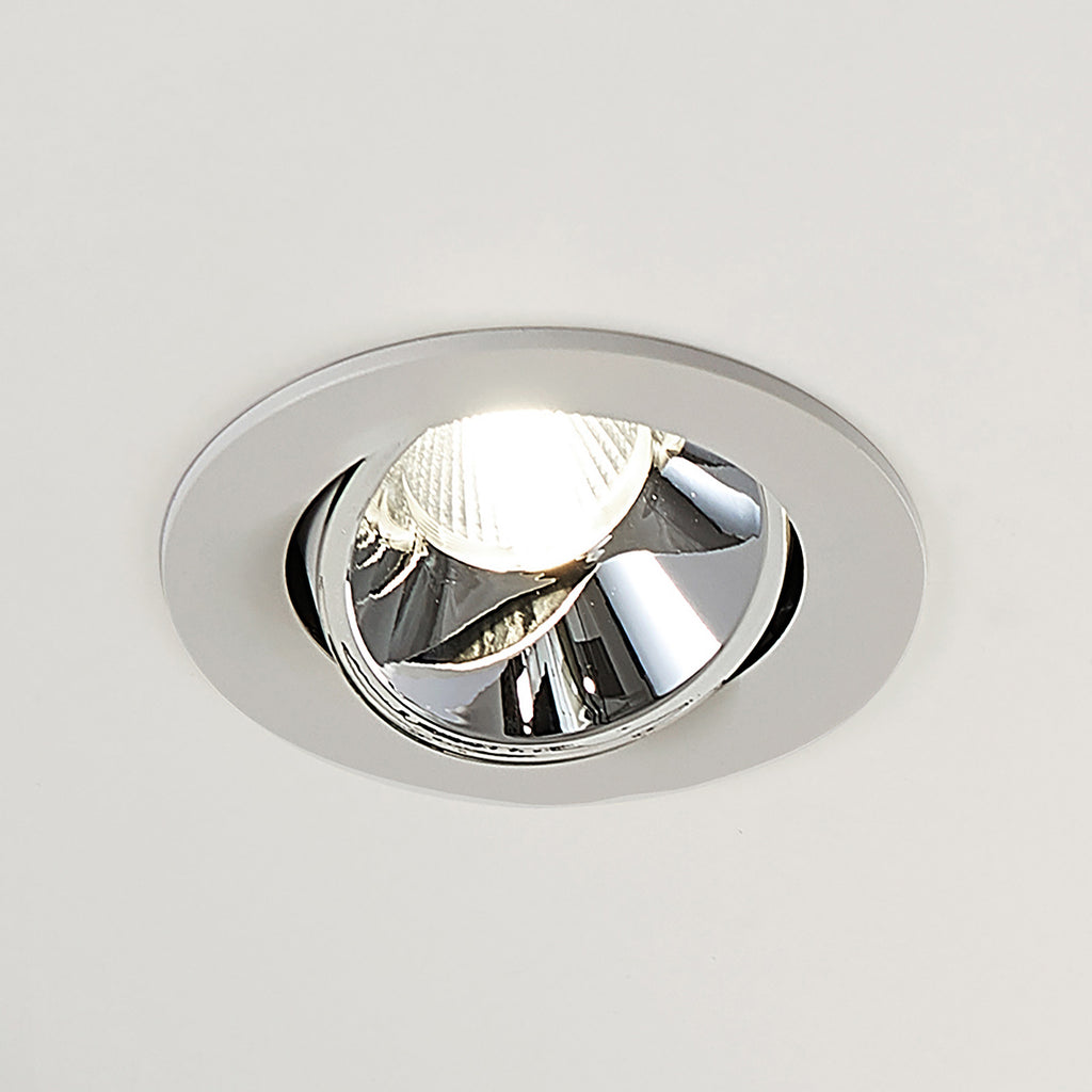 LED innbyggingsspot Franjo hvit svingbar forfra