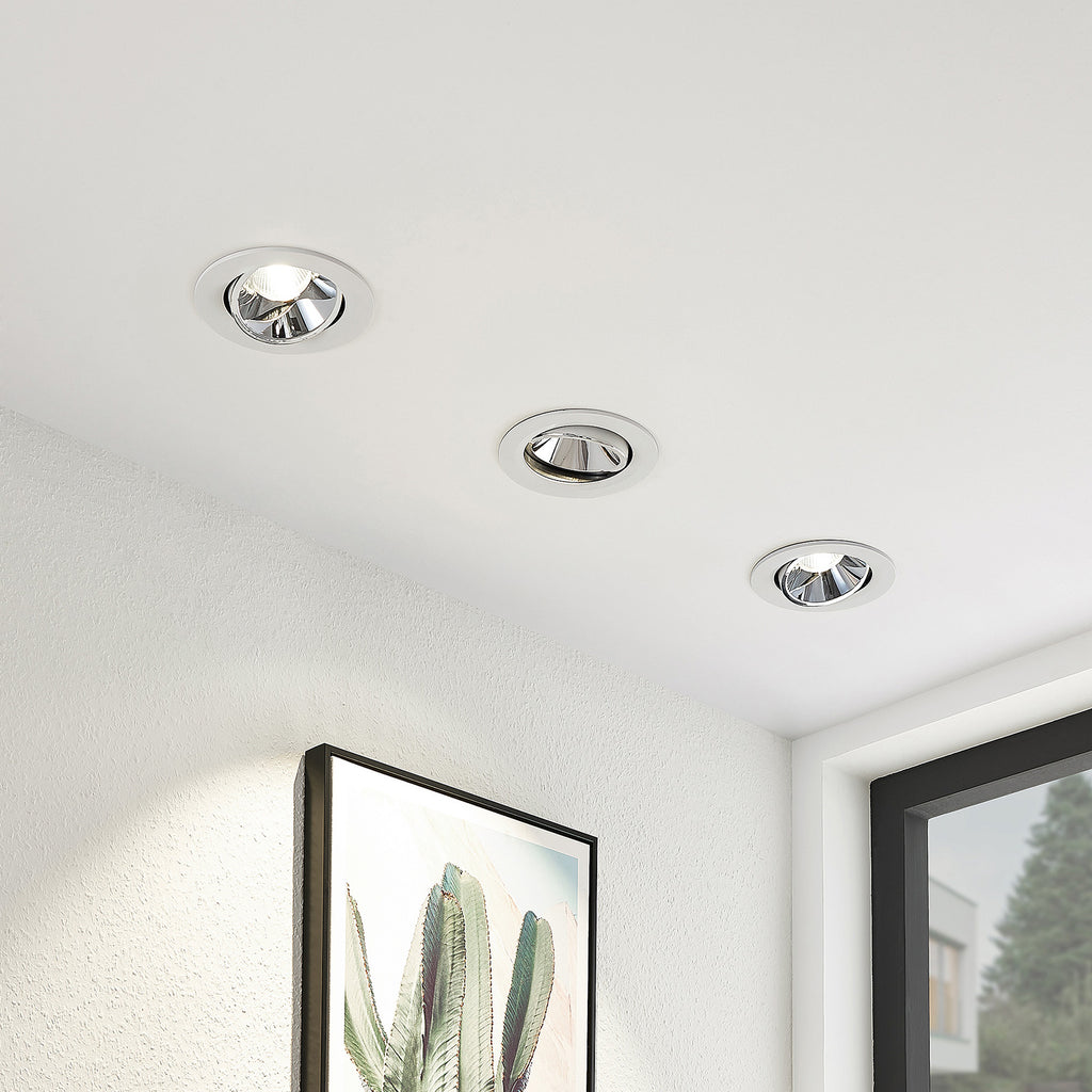 Detalj av LED innbyggingsspot Franjo hvit svingbar