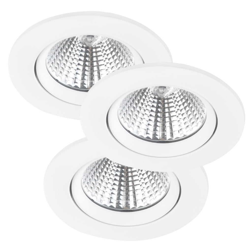 LED innbyggingsspot Freemont 3-pack hvit forfra