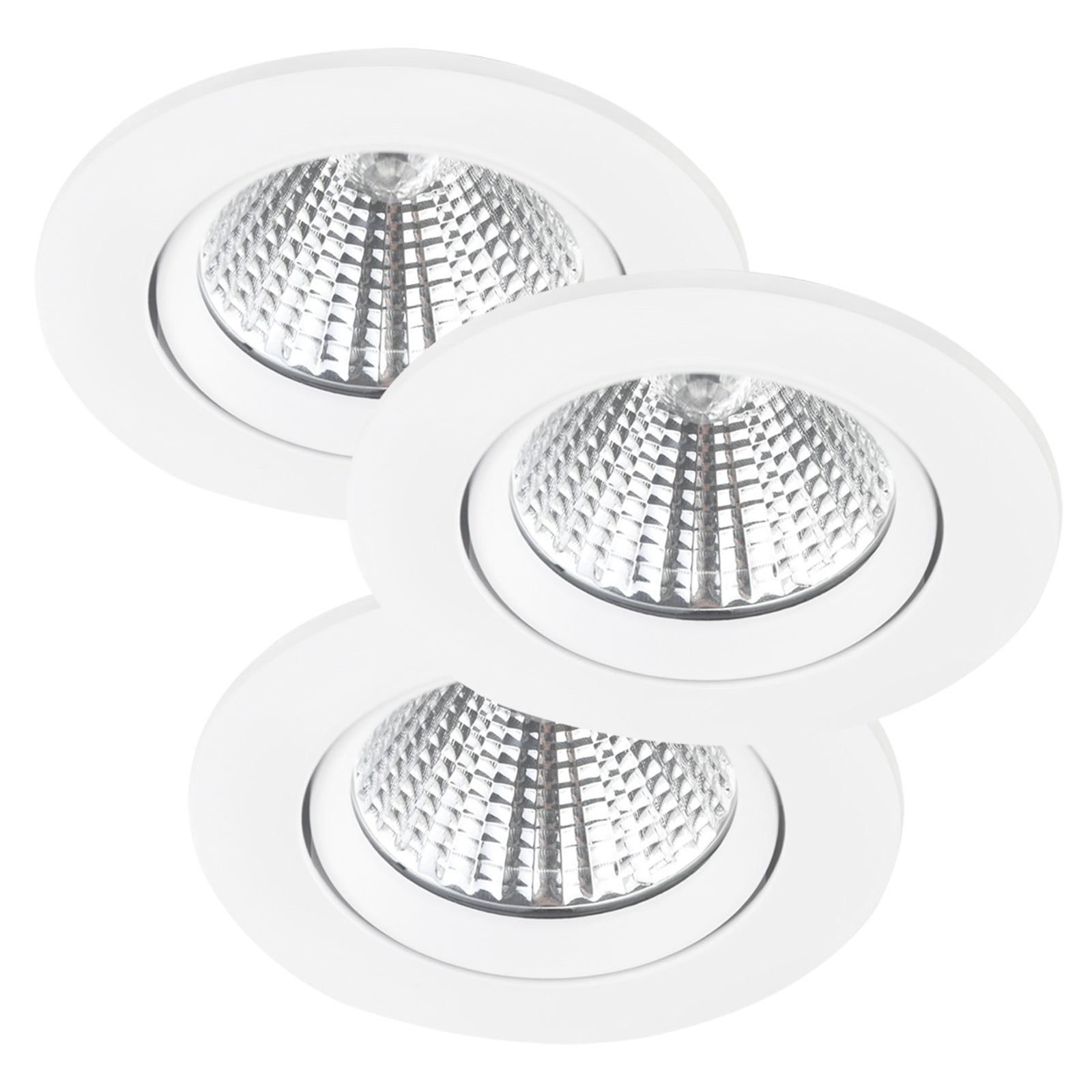 LED innbyggingsspot Freemont 3-pack hvit forfra