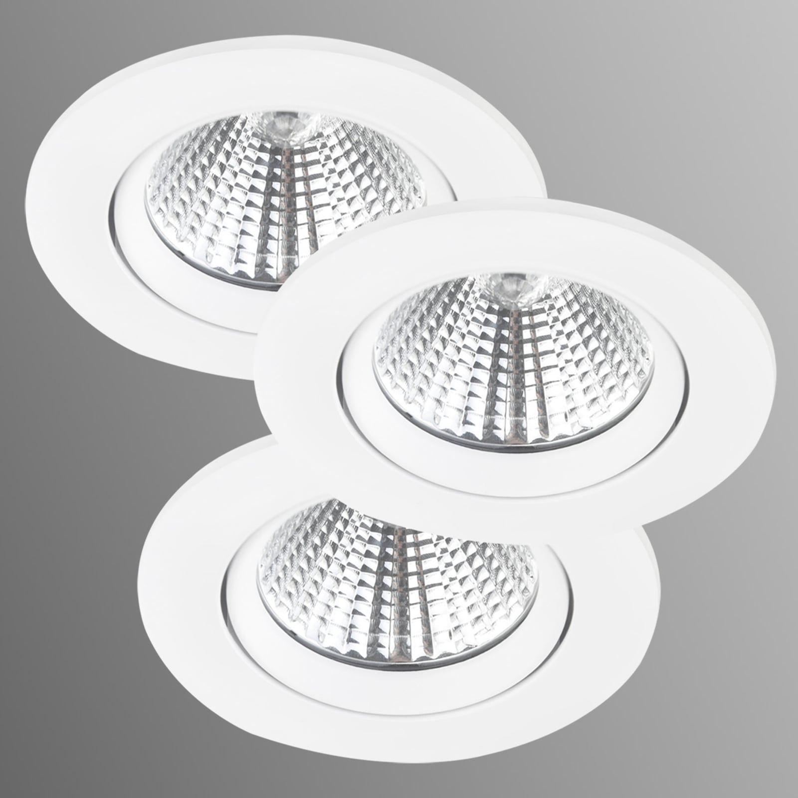 LED innbyggingsspot Freemont hvit montert i taket