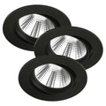 LED innbyggingsspot Freemont 3-pack svart Ø8,5 cm 2700K fra Nordlux