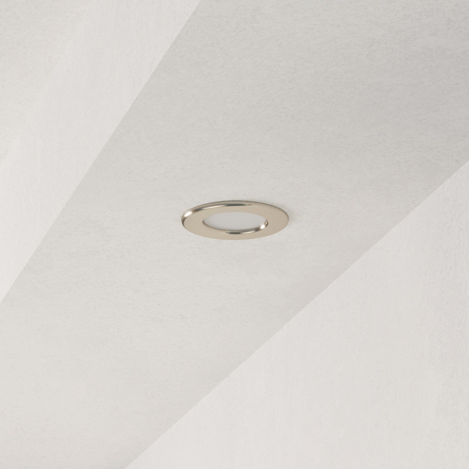 LED innbyggingsspot Fueva 6-Z dimbar 3-pk IP44 Ø8,8 cm grå forfra