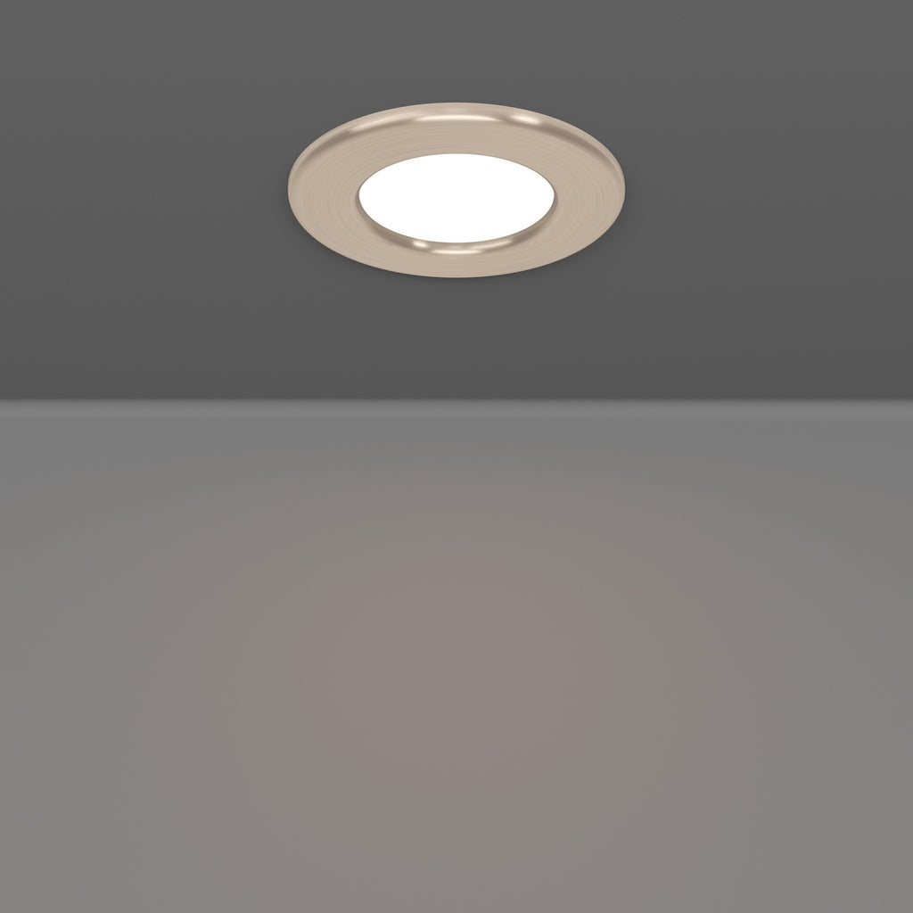 LED innbyggingsspot Fueva 6-Z dimbar 3-pk IP44 Ø8,8 cm grå med app-styring