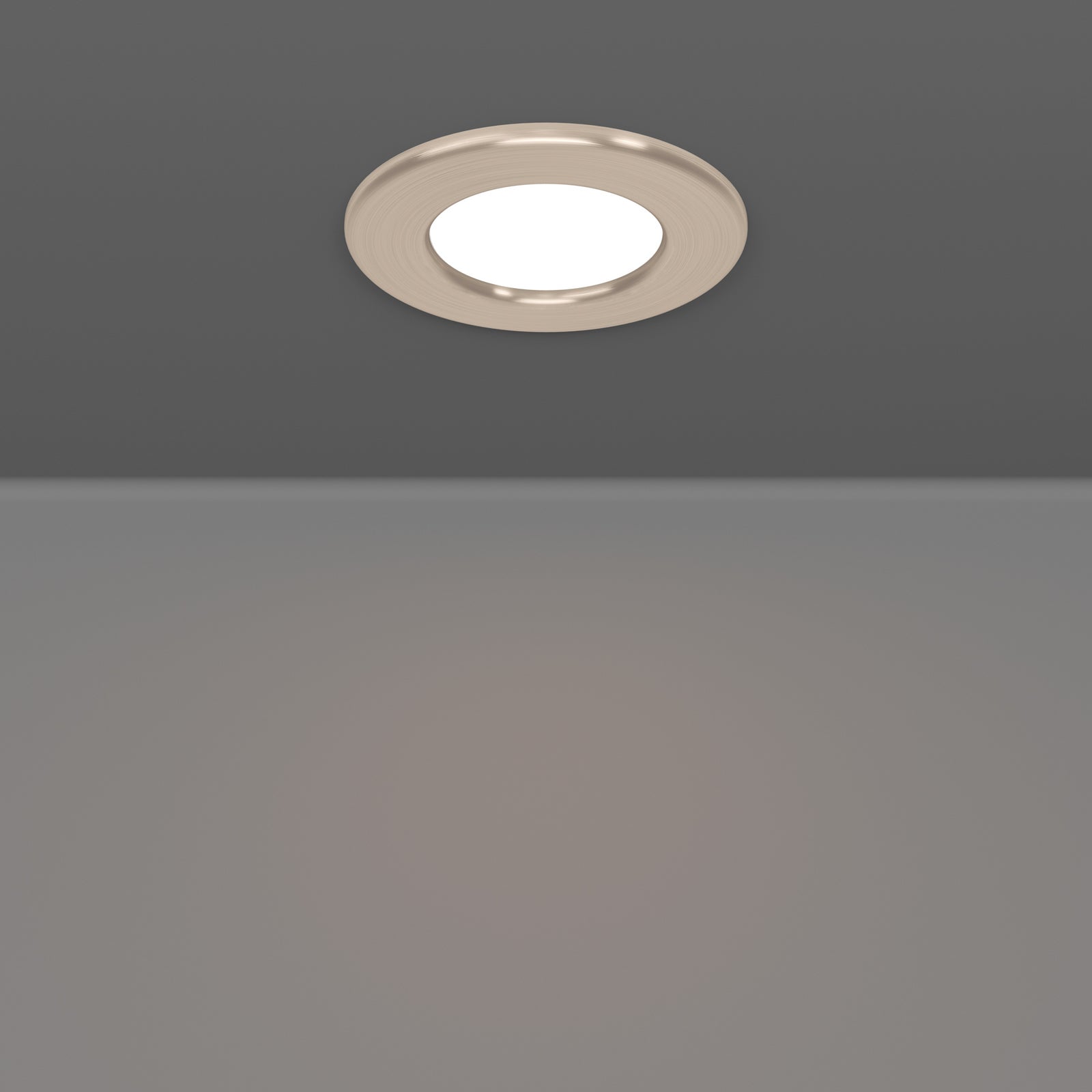 LED innbyggingsspot Fueva 6-Z dimbar 3-pk IP44 Ø8,8 cm grå med app-styring