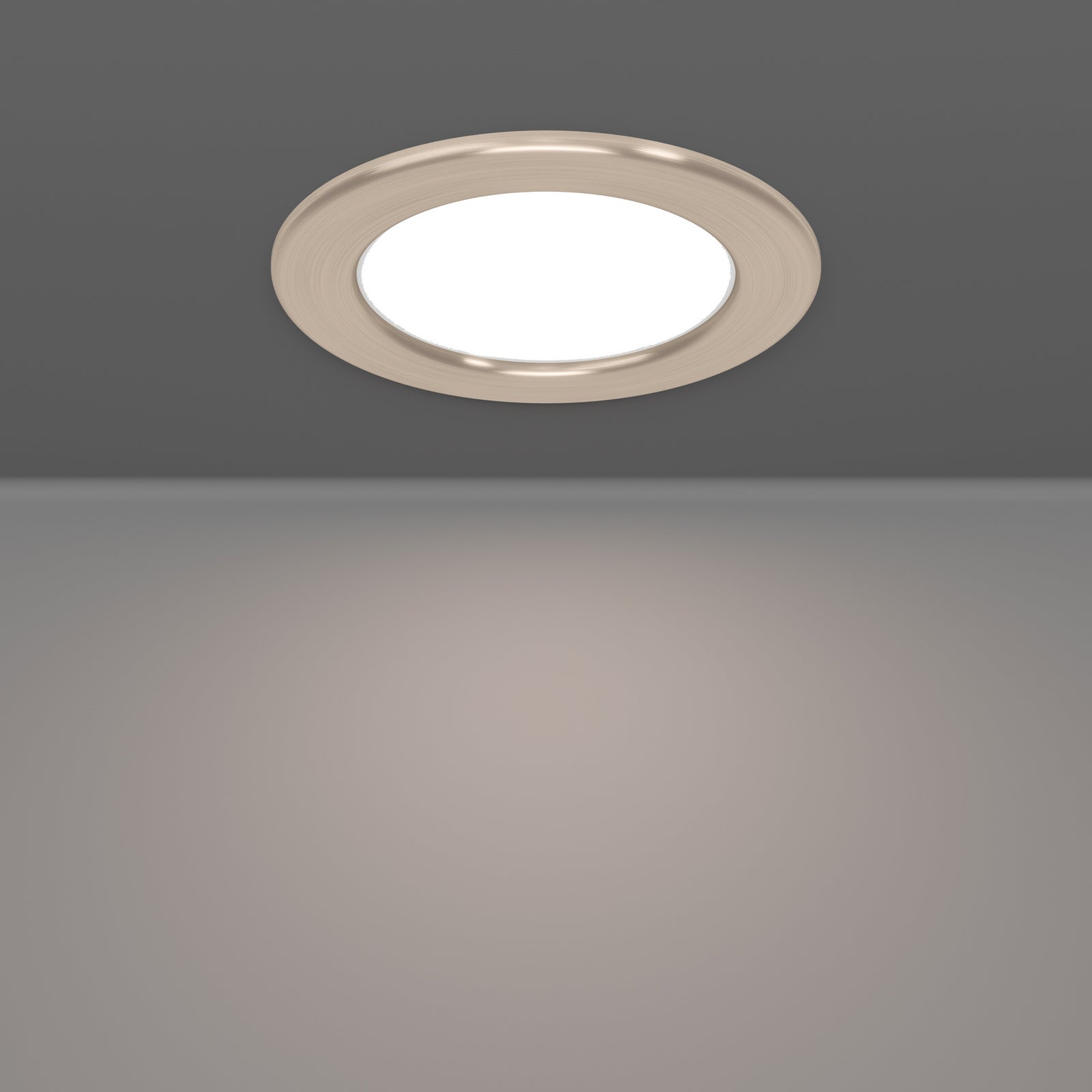 Nærbilde av LED innbyggingsspot Fueva 6-Z dimbar CCT IP44 Ø12 cm