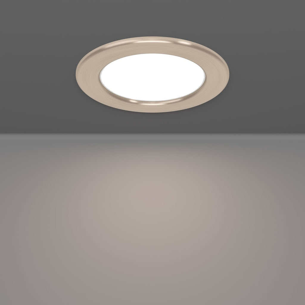 Nærbilde av LED innbyggingsspot Fueva 6-Z dimbar CCT IP44 Ø12 cm