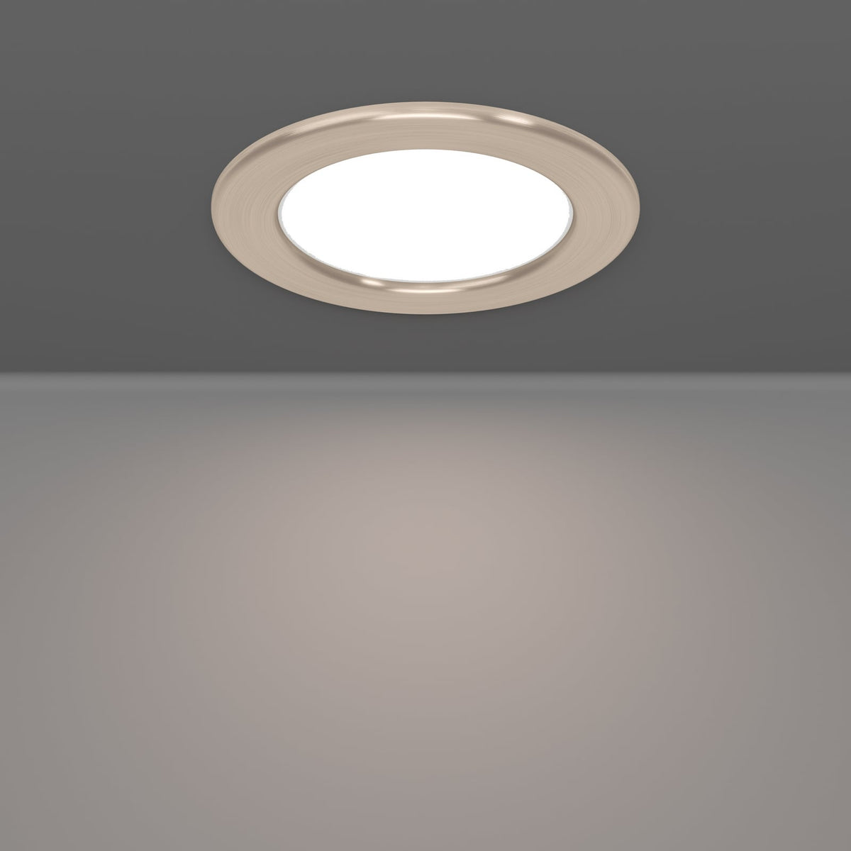 Nærbilde av LED innbyggingsspot Fueva 6-Z dimbar CCT IP44 Ø12 cm