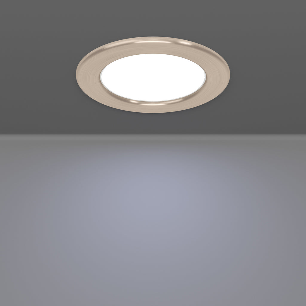LED innbyggingsspot Fueva 6-Z dimbar CCT IP44 Ø12 cm med fjernkontroll