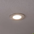 LED innbyggingsspot Fueva-C 3-pack RGBW dimbar Ø8,5 cm matt nikkel forfra