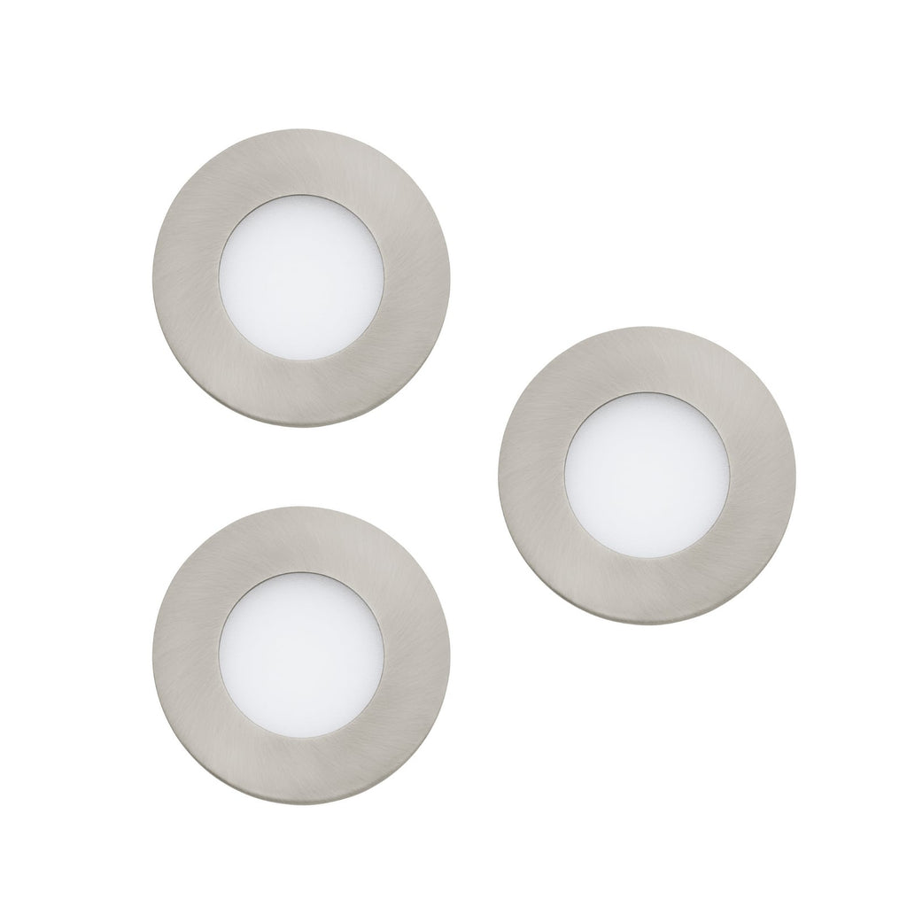 LED innbyggingsspot Fueva-C 3-pack RGBW dimbar Ø8,5 cm matt nikkel detalj