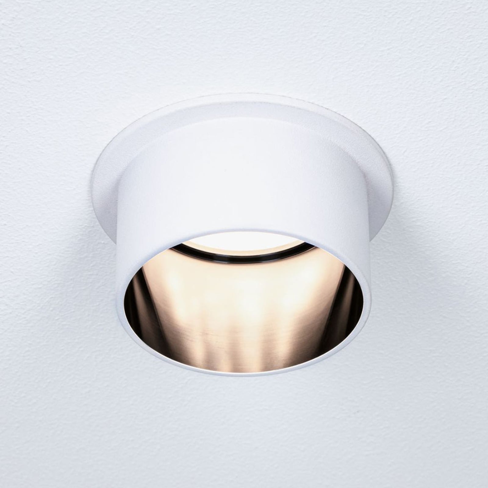 LED innbyggingsspot Gil 3-pack hvit/svart matt dimbar IP44 montert i tak