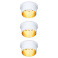 LED innbyggingsspot Gil dimbar 3-pk hvit matt/gull front