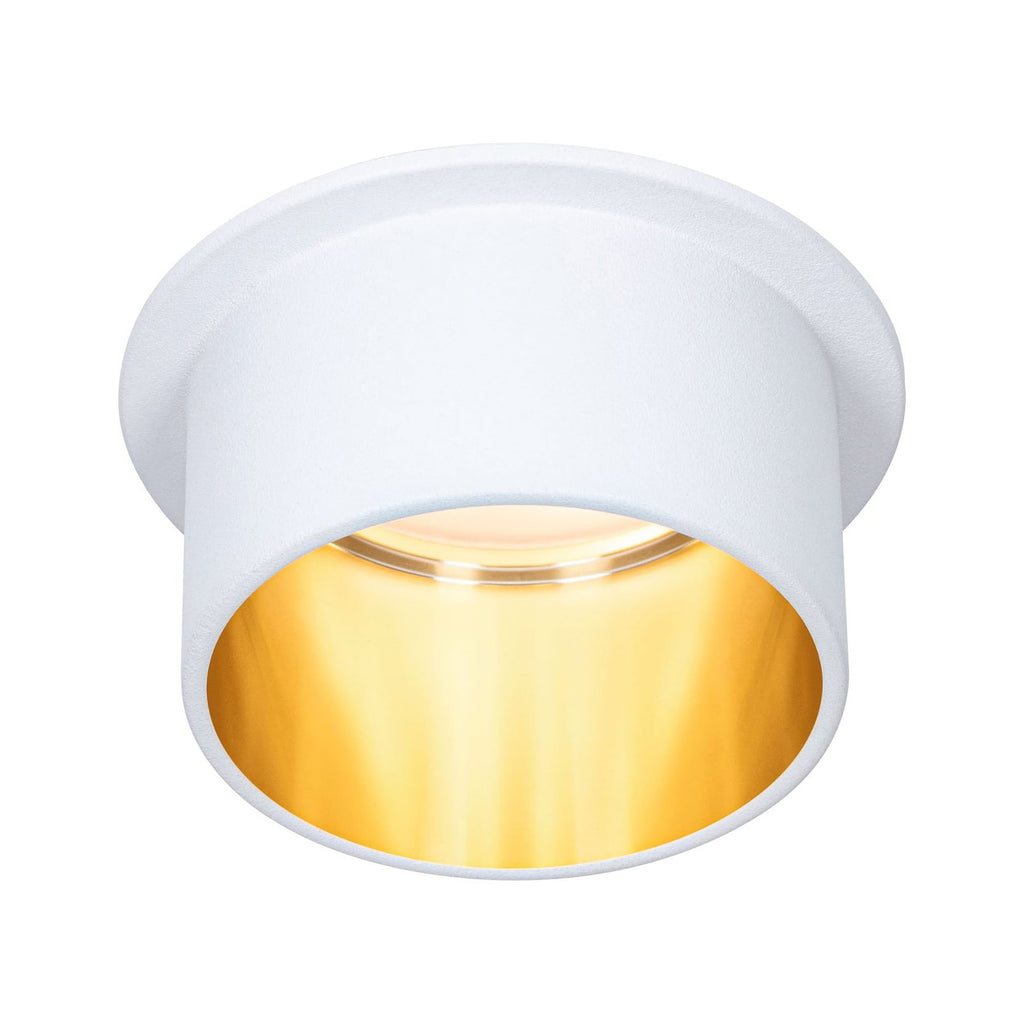 LED innbyggingsspot Gil dimbar hvit matt/gull 6W IP44 sideprofil