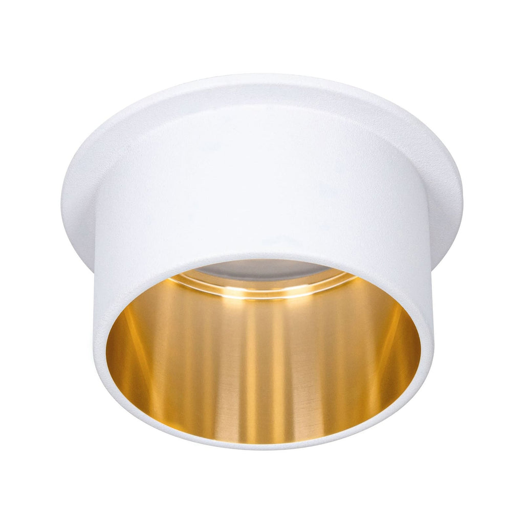 LED innbyggingsspot Gil dimbar hvit matt/gull 6W IP44 med dimmerfunksjon