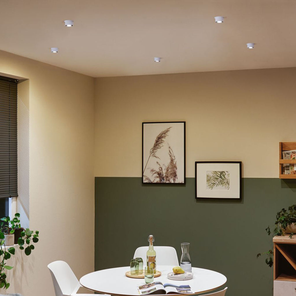 LED innbyggingsspot Gil dimbar hvit/svart matt IP44 Paulmann detalj