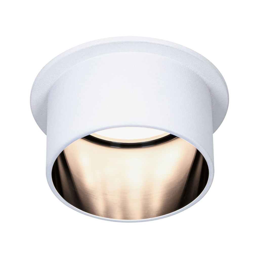 LED innbyggingsspot Gil dimbar hvit/svart matt IP44 Paulmann nærbilde av lampe