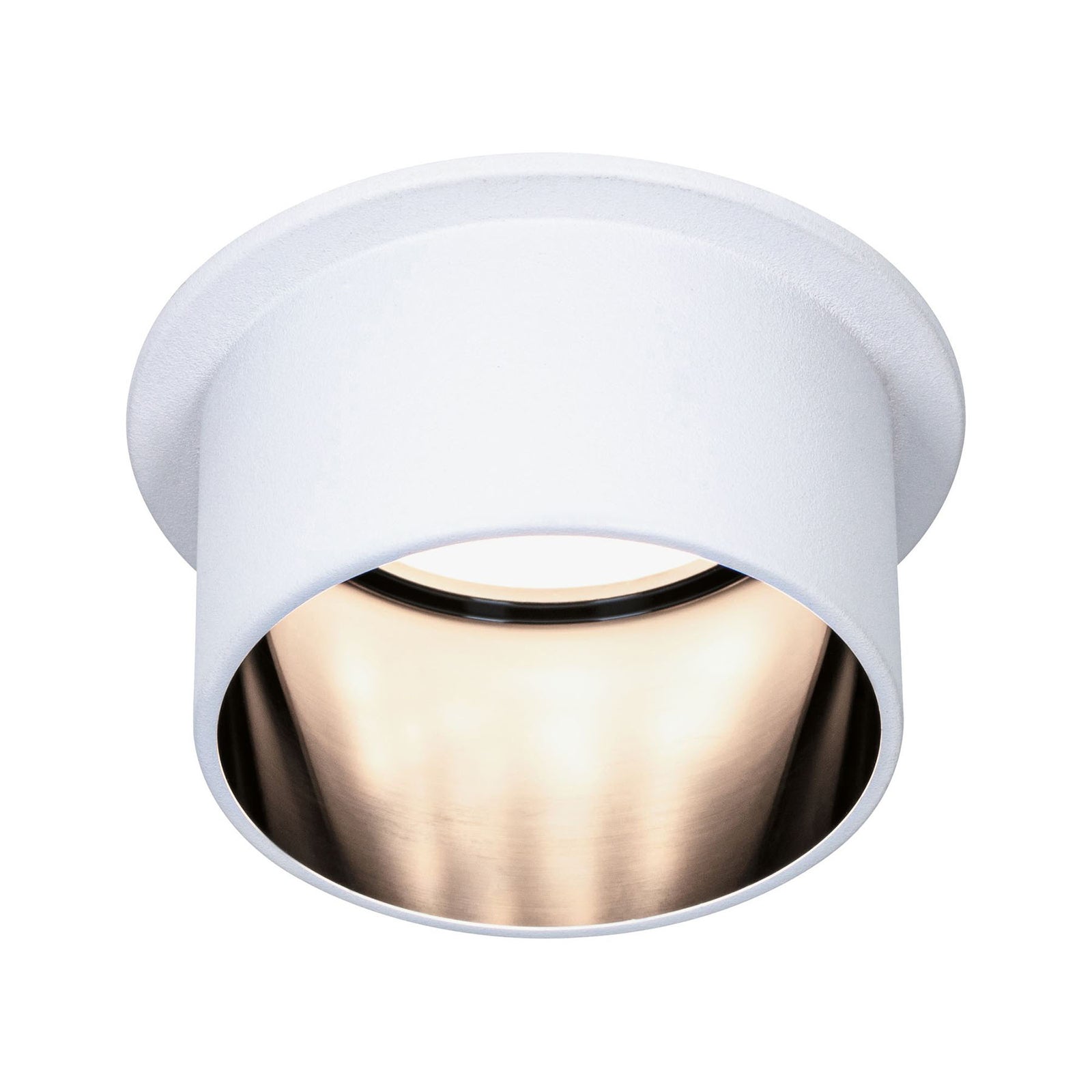 LED innbyggingsspot Gil dimbar hvit/svart matt IP44 Paulmann nærbilde av lampe