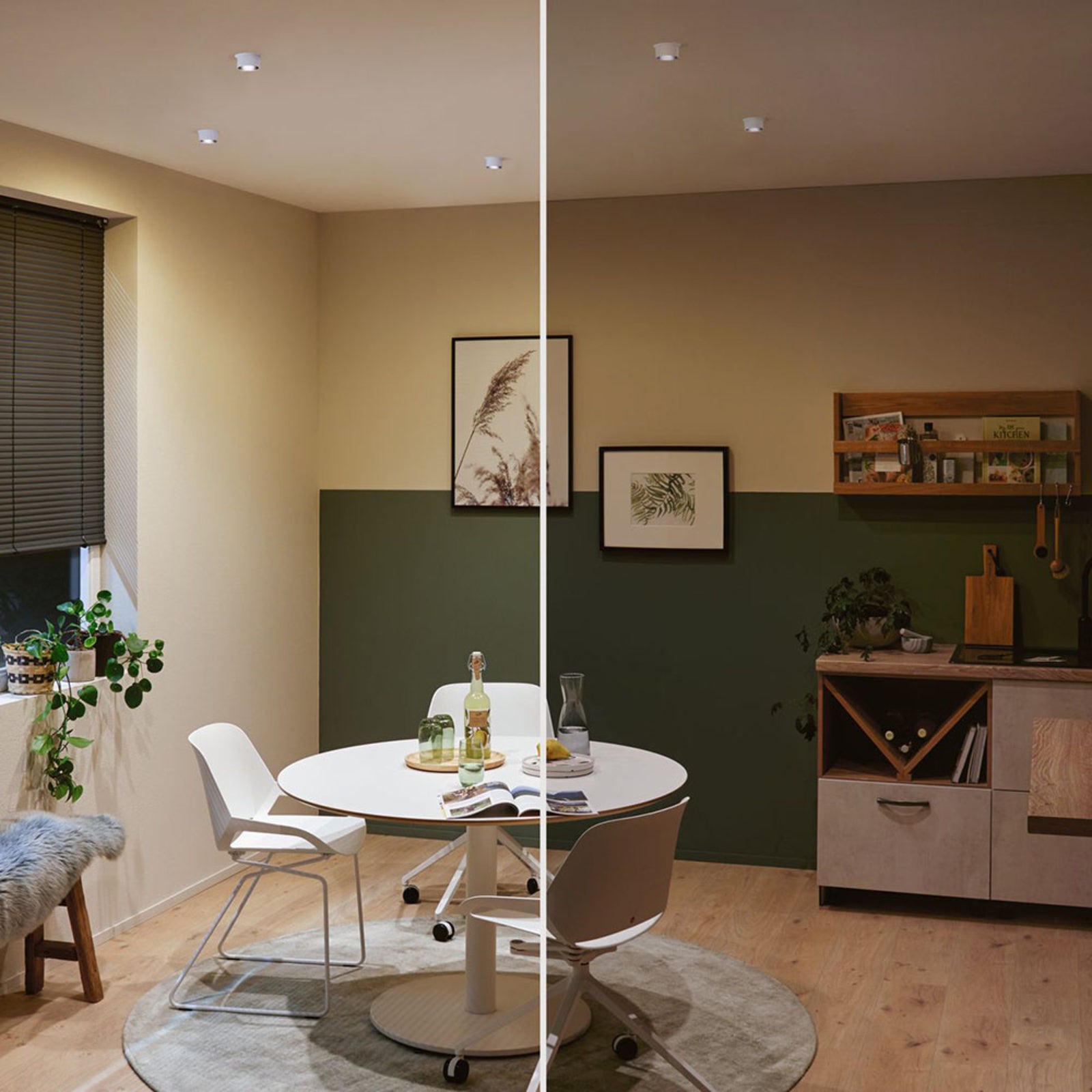 LED innbyggingsspot Gil dimbar hvit/svart matt IP44 Paulmann dimmer funksjon