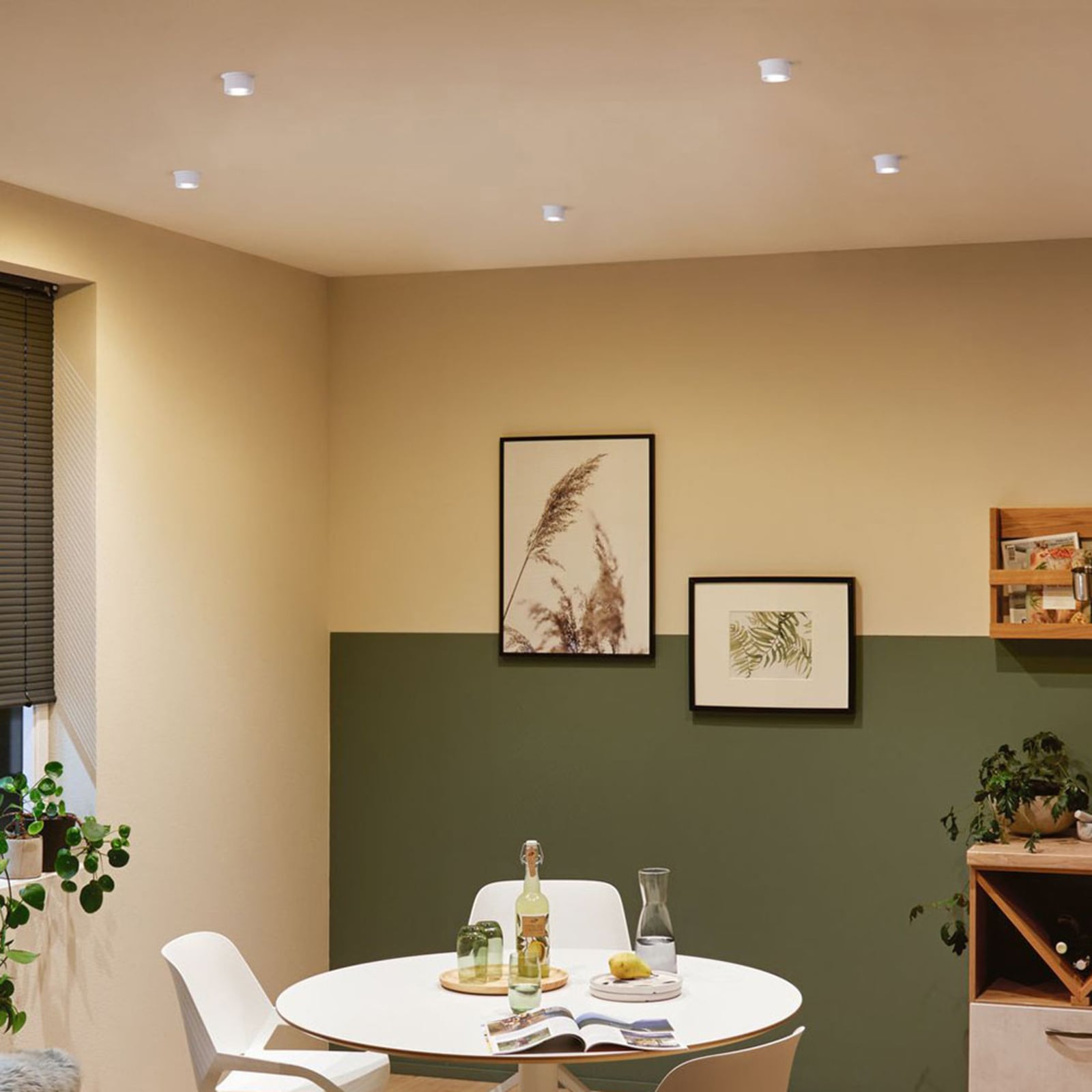 LED innbyggingsspot Gil hvit matt/stål 3-pack dimbar IP44 installasjon