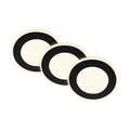 LED innbyggingsspot Gima 3-pk svart dimbar 3000K forfra