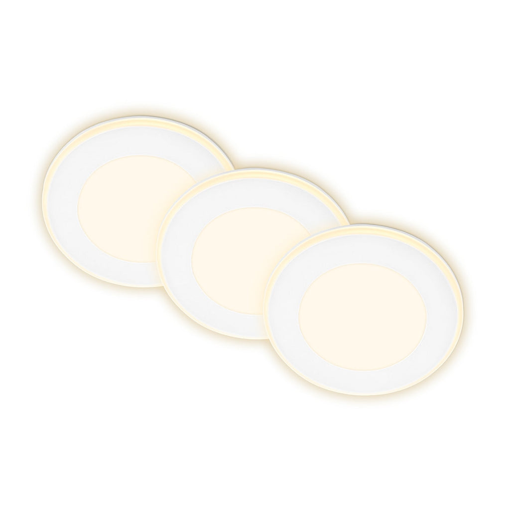 LED innbyggingsspot Gima hvit 3-pack 3000K forfra