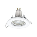 LED innbyggingsspot GU10 5-pack stål hvit Ø8 cm forfra