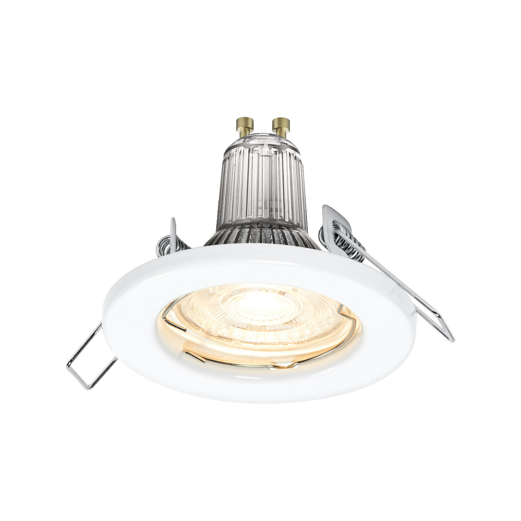 LED innbyggingsspot GU10 5-pack stål hvit Ø8 cm bakside