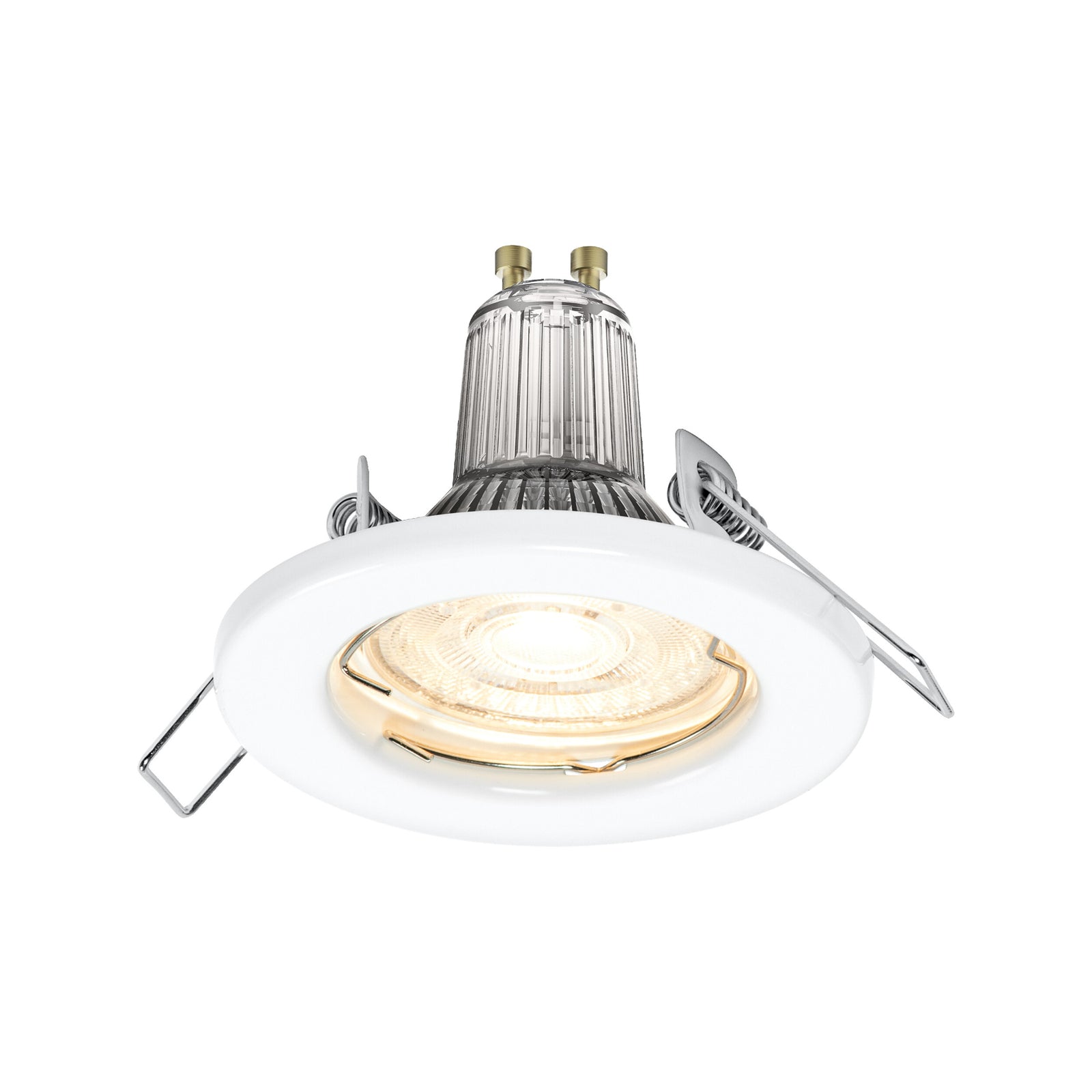 LED innbyggingsspot GU10 5-pack stål hvit Ø8 cm bakside
