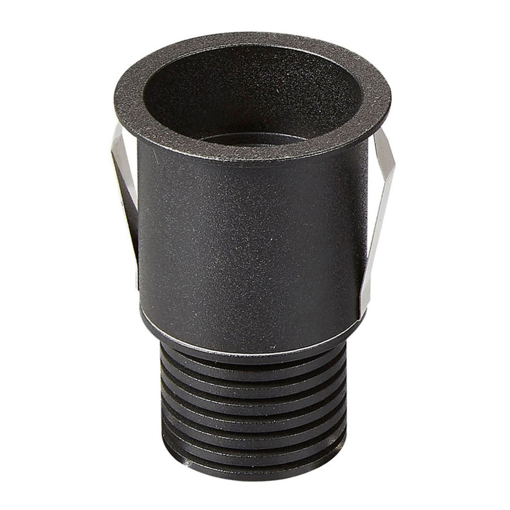 LED innbyggingsspot Guincho svart 12° Ø5,5 cm for utendørs bruk forfra