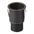 LED innbyggingsspot Guincho svart 12° Ø5,5 cm for utendørs bruk forfra