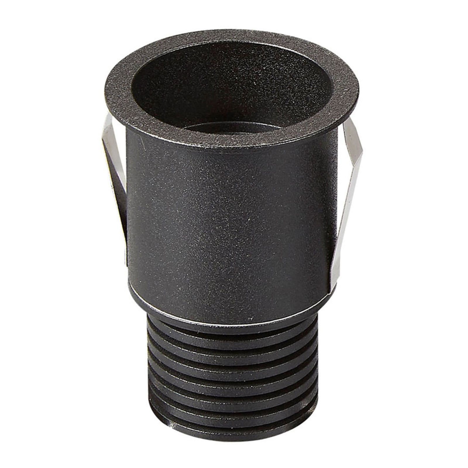 LED innbyggingsspot Guincho svart 12° Ø5,5 cm for utendørs bruk forfra