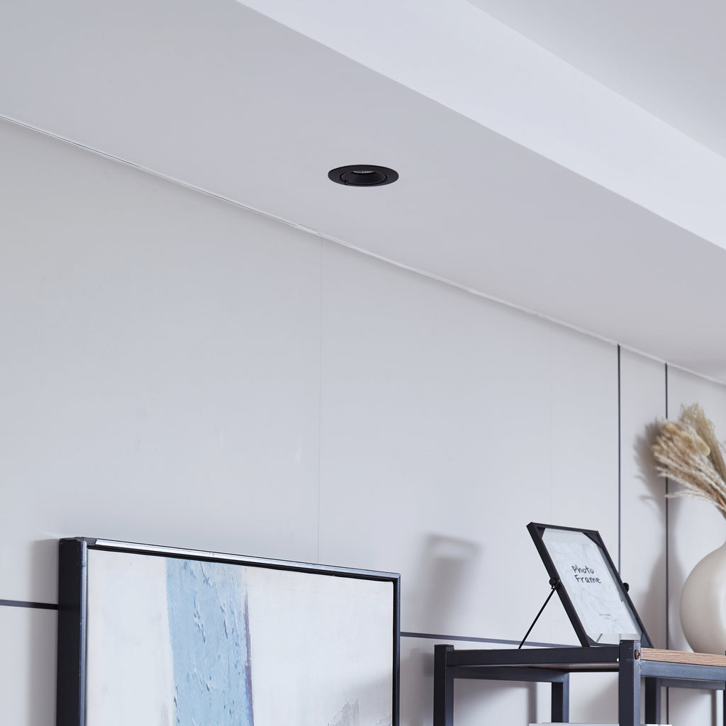 LED innbyggingsspot Harcos svart bakside