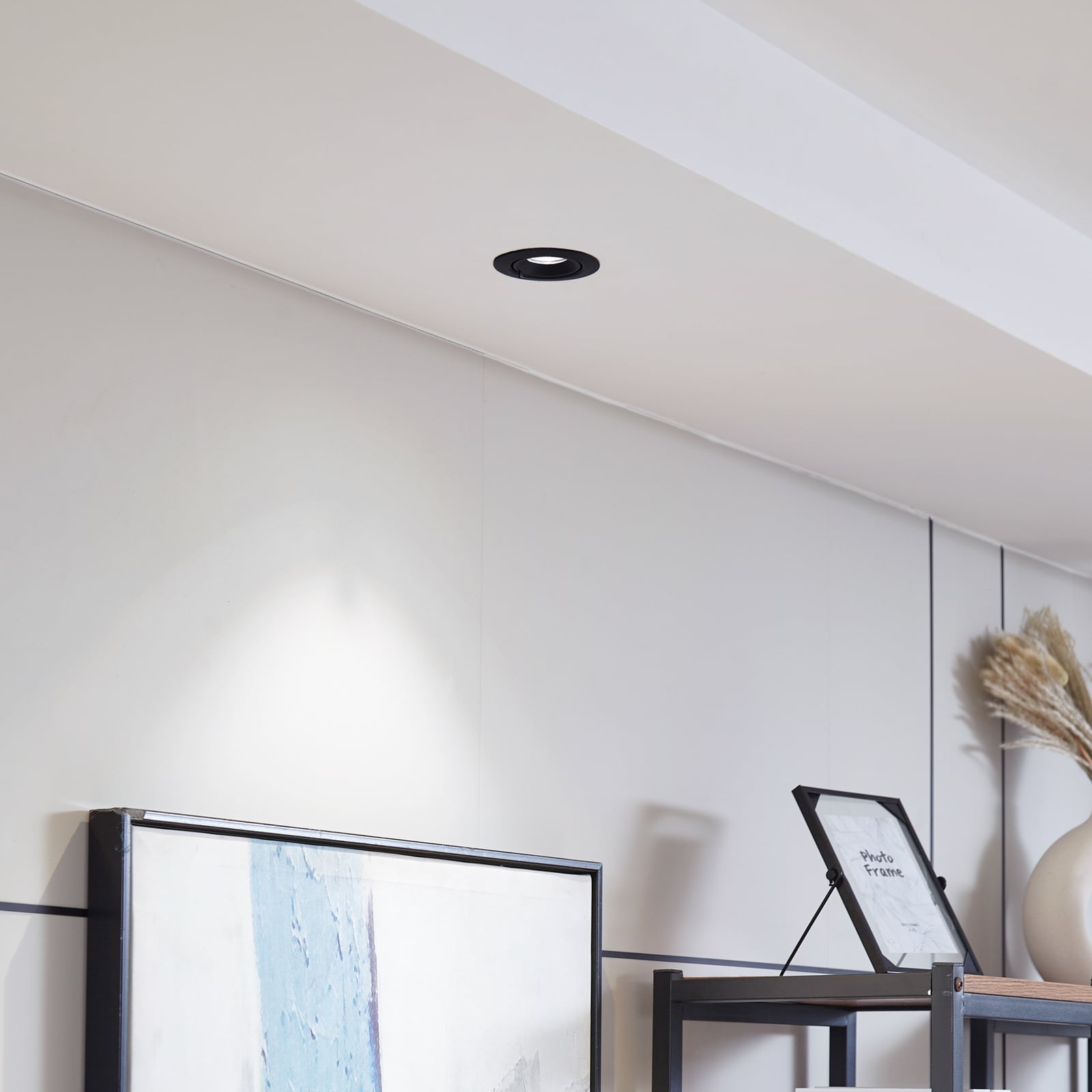 Detaljbilde av LED innbyggingsspot Harcos svart