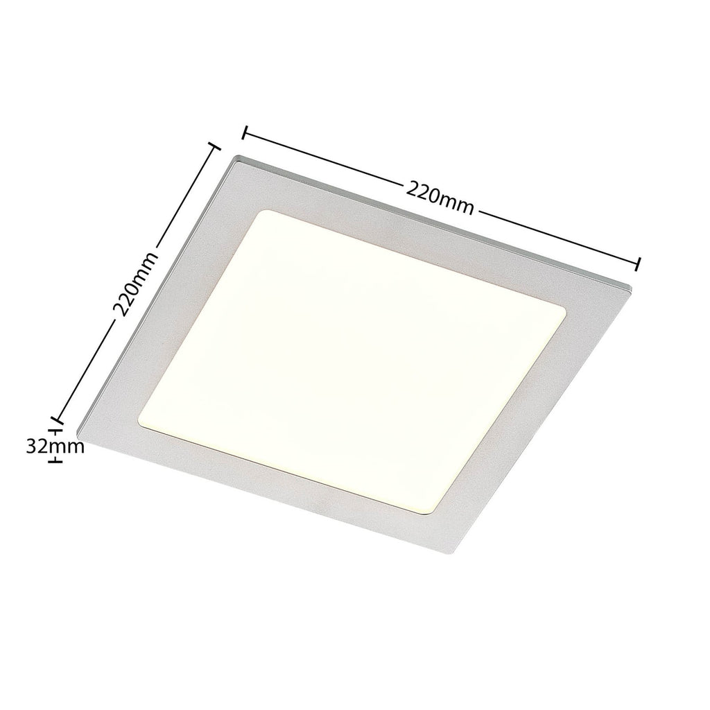 LED innbyggingsspot Helina sølv dimbar CCT IP44 22 cm 24W - Prios