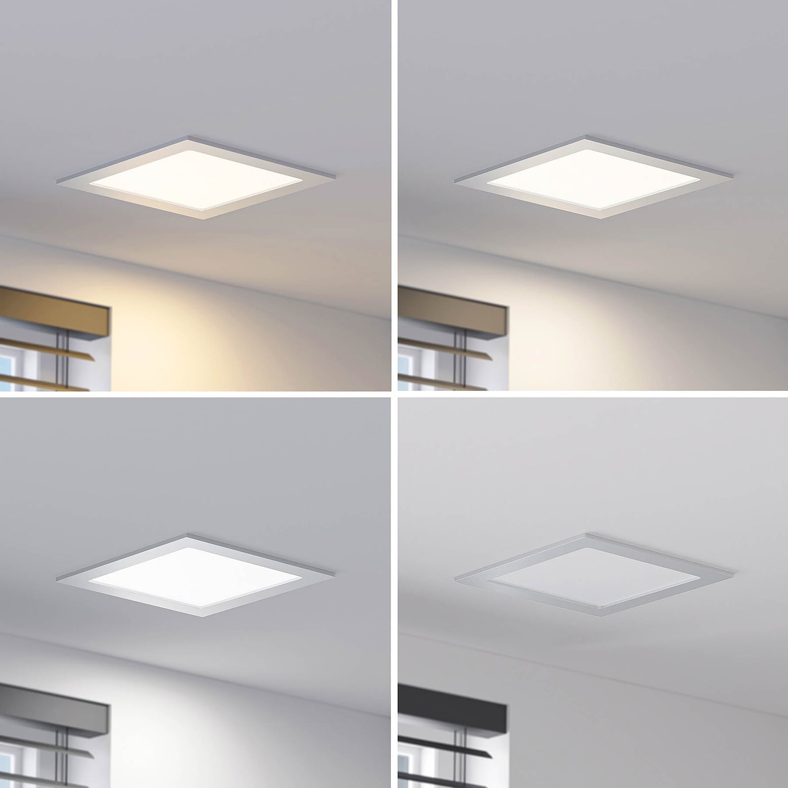 LED innbyggingsspot Helina sølv dimbar CCT IP44 22 cm 24W - Prios