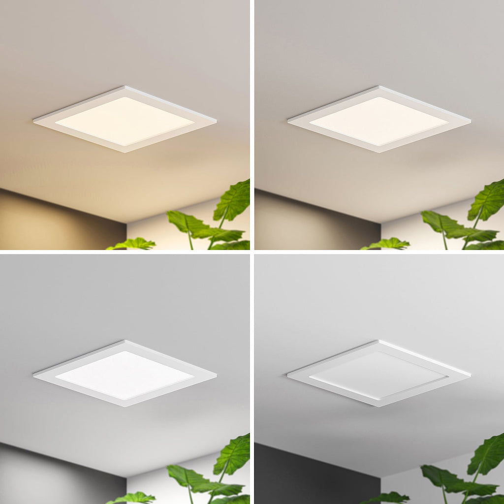LED innbyggingsspot Helina dimbar hvit 22 cm med lys på
