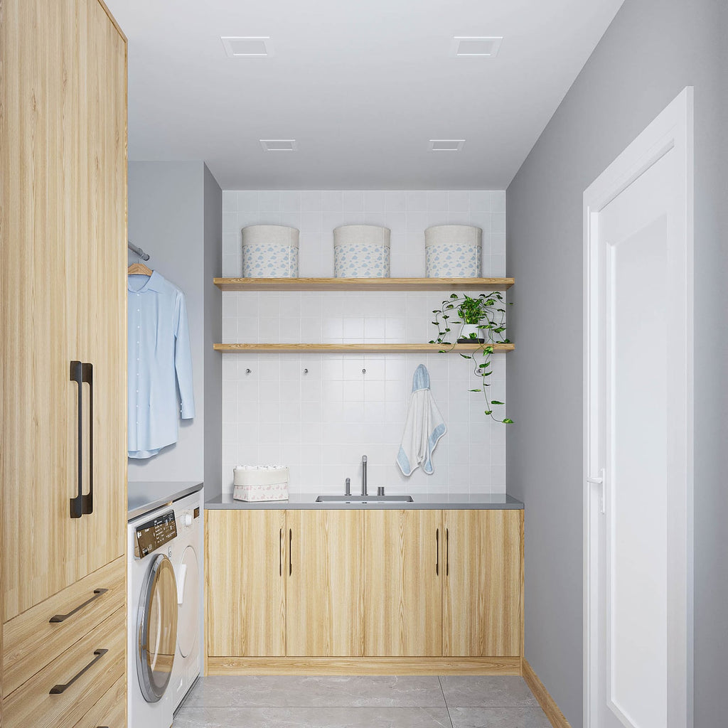 LED innbyggingsspot Helina kvadratisk hvit sideprofil