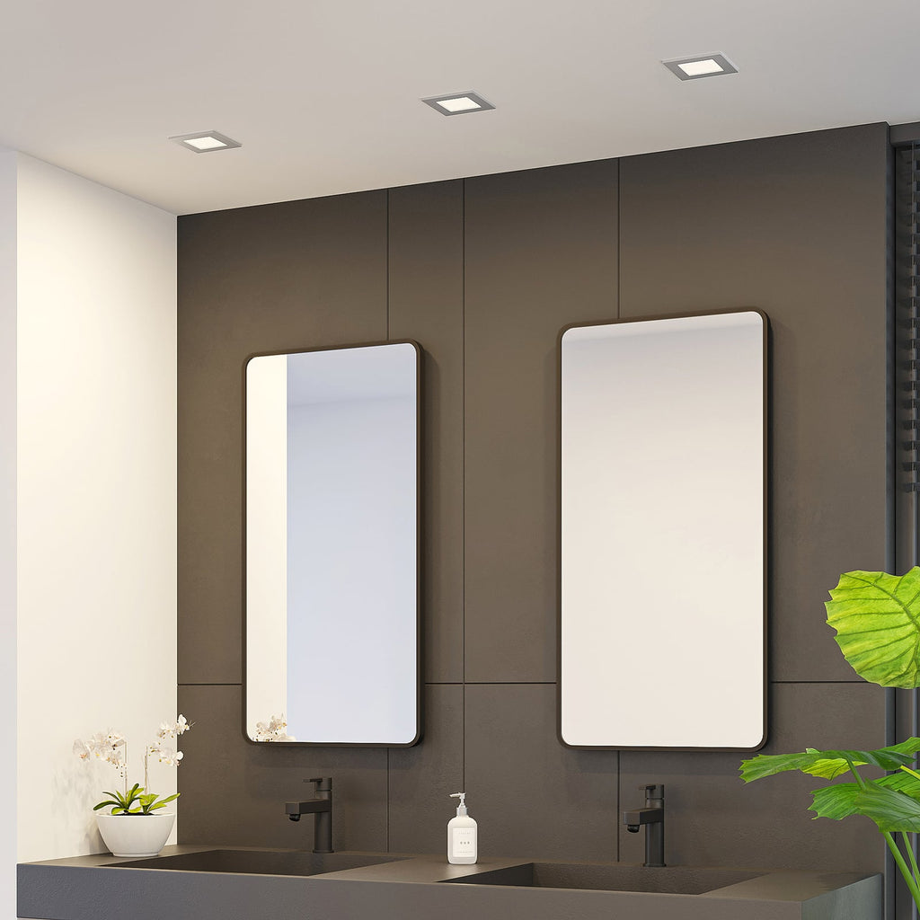 LED innbyggingsspot Helina sølv dimbar CCT IP44 bakside