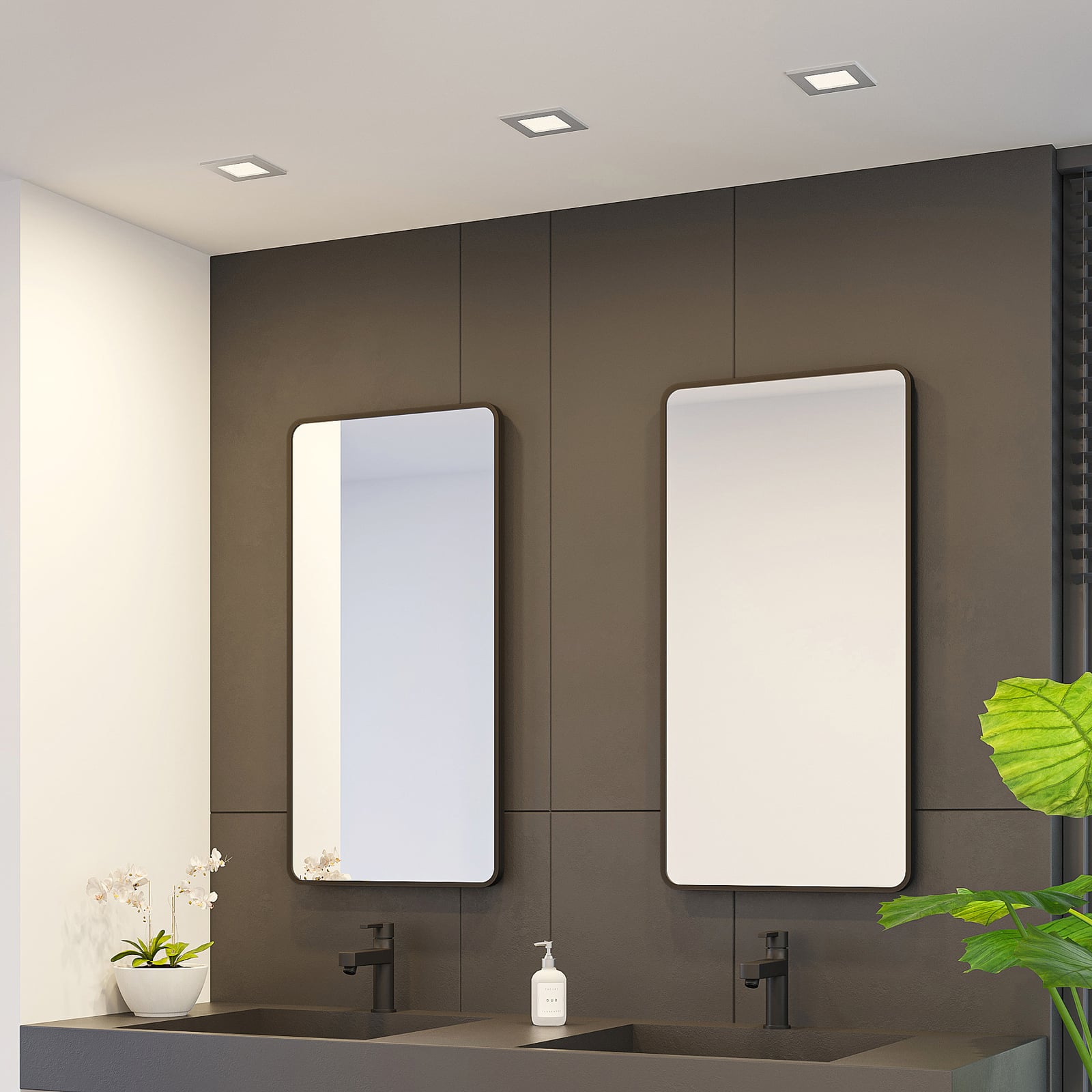 LED innbyggingsspot Helina sølv dimbar CCT IP44 bakside