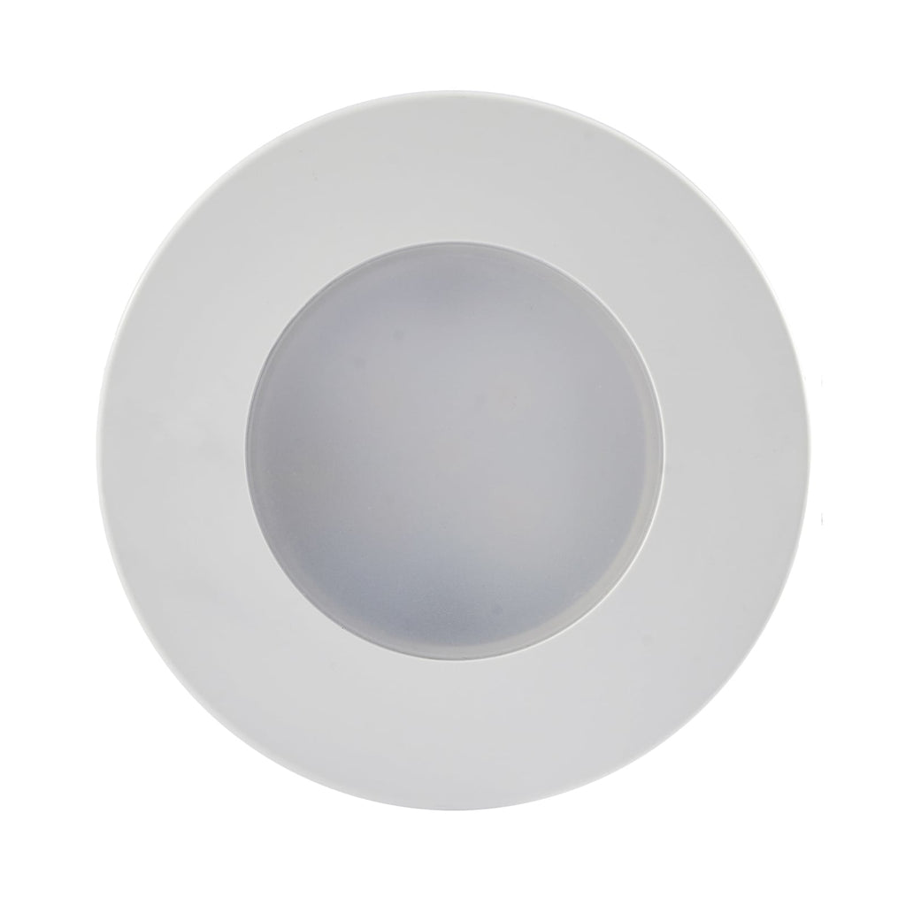 LED innbyggingsspot Holstein rund hvit IP65 5W 2700K forfra