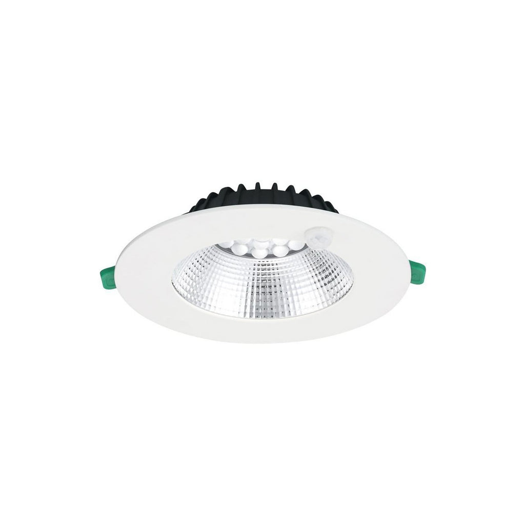 LED innbyggingsspot Insaver Slim med bevegelsessensor IP44 Ø17,5 cm forfra
