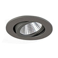 LED innbyggingsspot IP65 svingbar rund titan matt 6W forfra