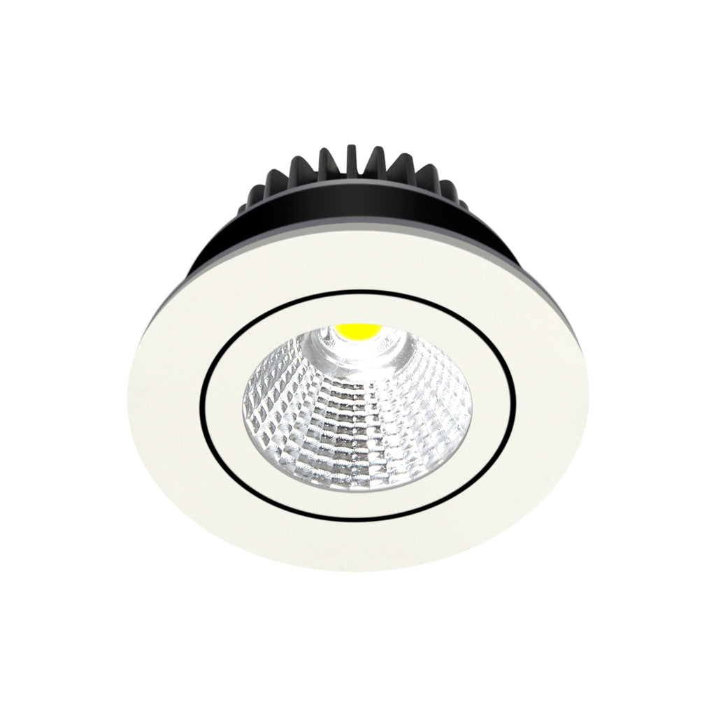 LED innbyggingsspot Jyra dimbar hvit IP65 2700K Ø8,2 cm forfra
