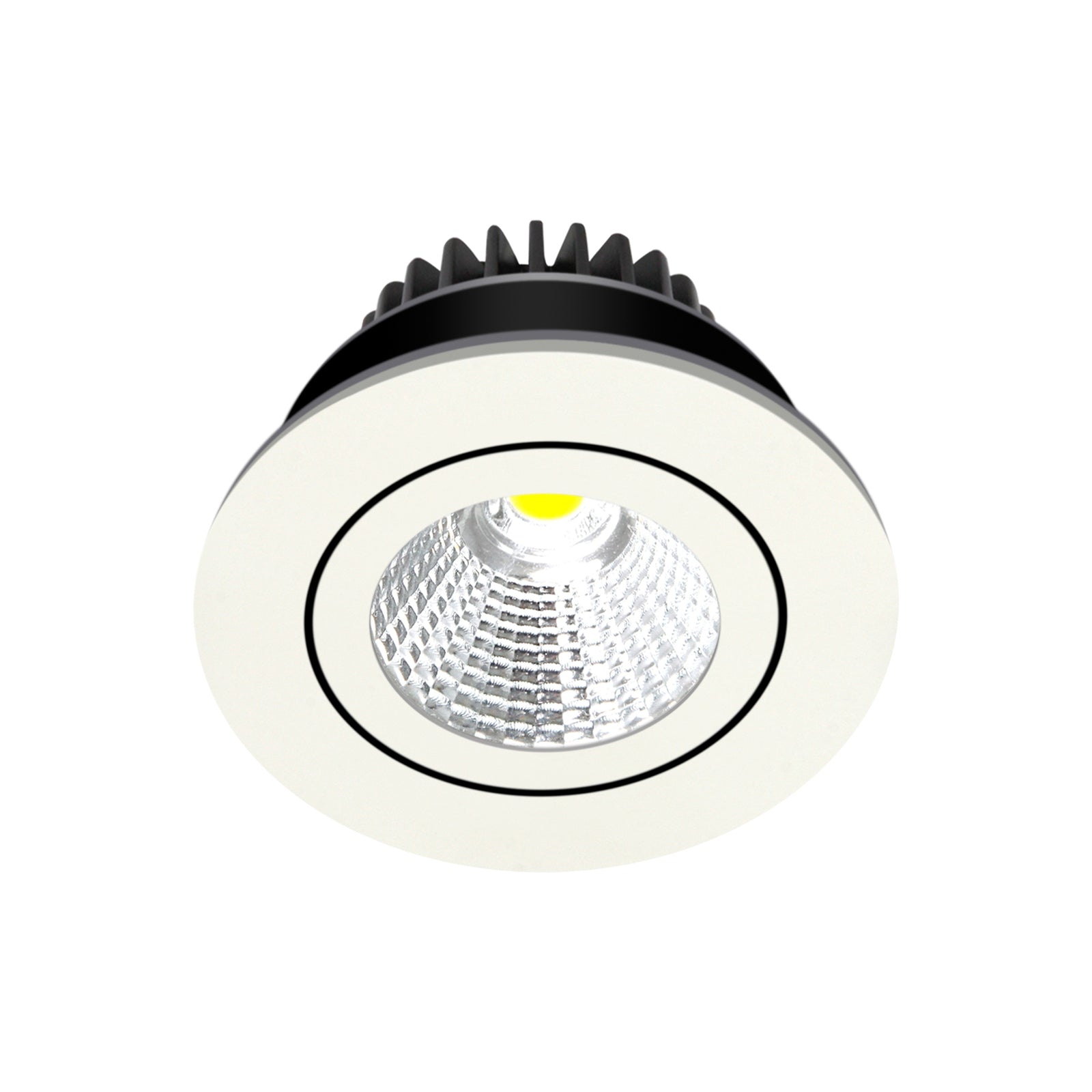 LED innbyggingsspot Jyra dimbar hvit IP65 2700K Ø8,2 cm forfra