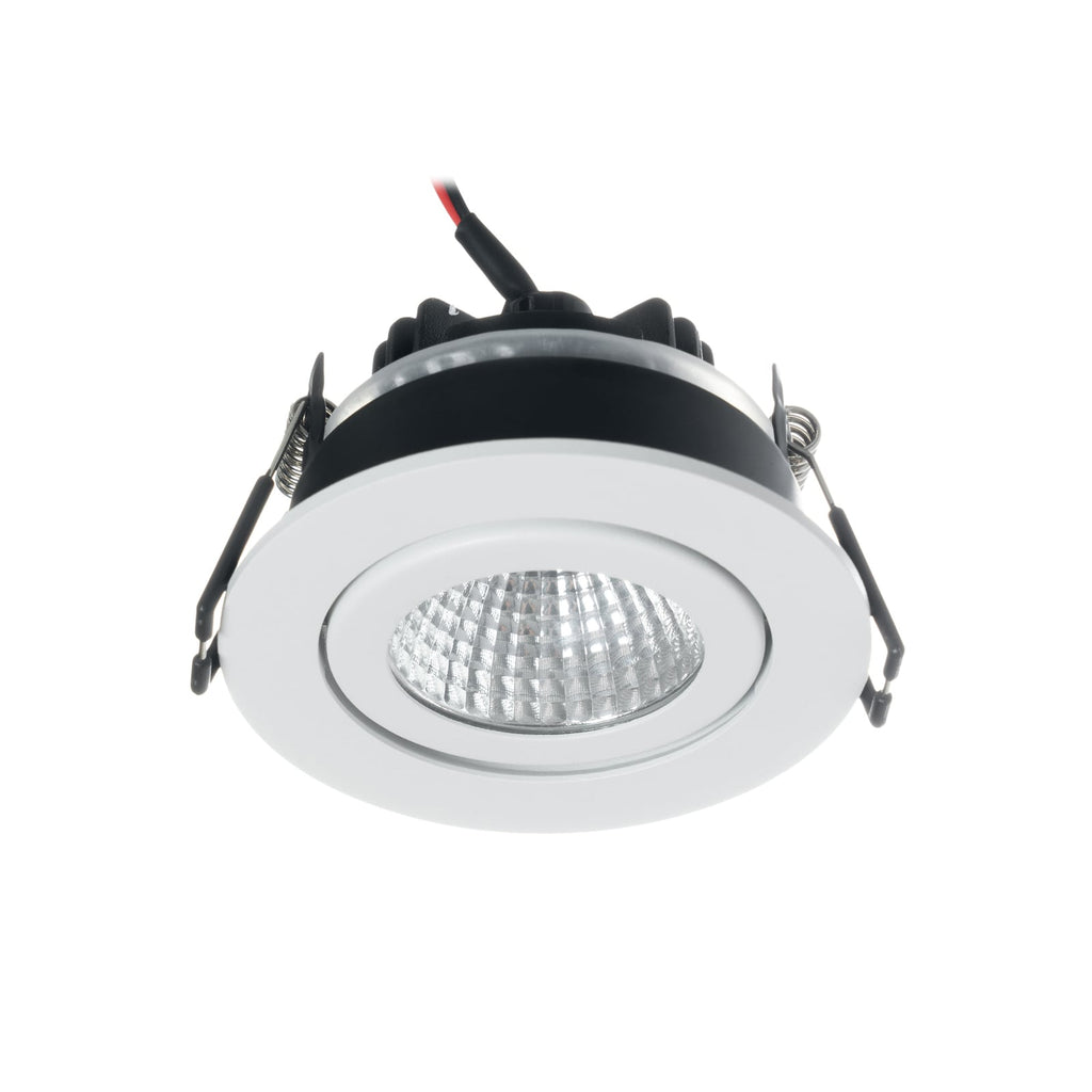 LED innbyggingsspot Jyra dimbar hvit IP65 2700K Ø8,2 cm lysåpning