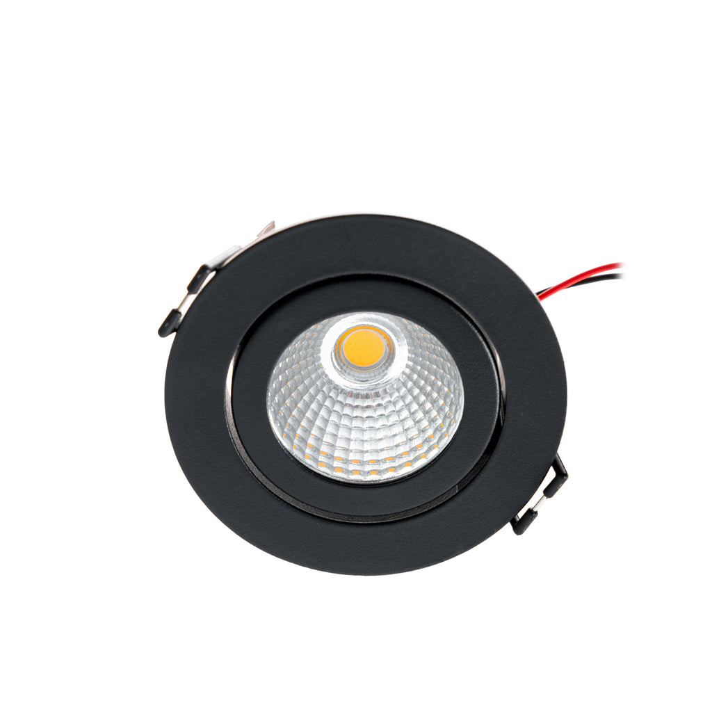 LED innbyggingsspot Jyra dimbar svart IP65 6W 2700K Ø8,2 cm pakket